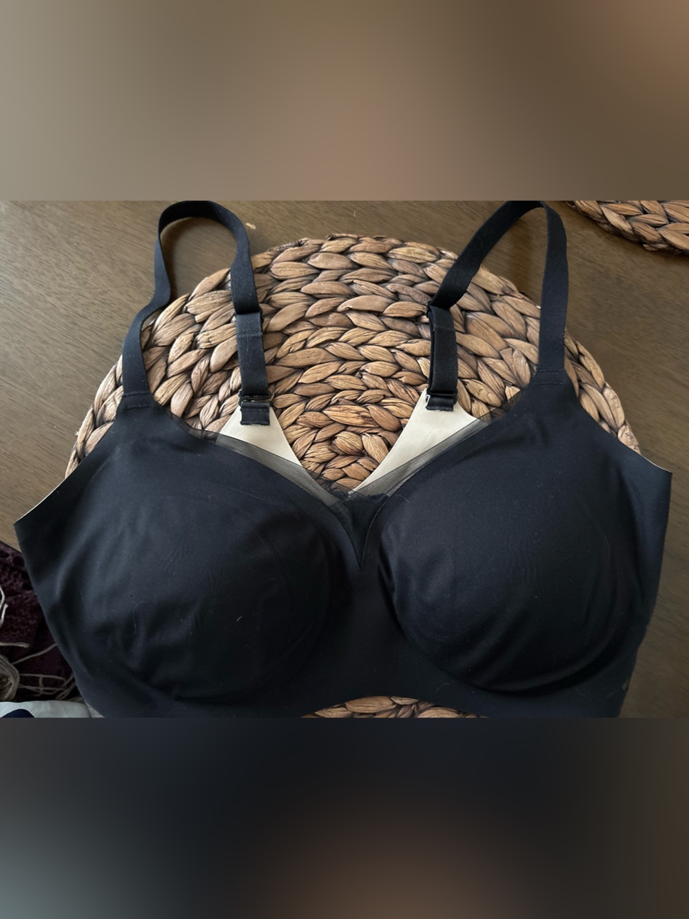 Black Bra with Cream Lining Accent